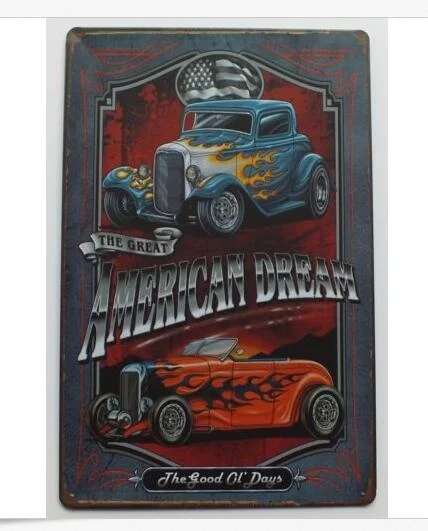 

Vintage Car Tin Sign Bar Pub Cafe Home Plaque Vintage Style Wall Ornament