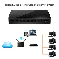 tenda sg108 gigabit mini 8 port desktop switch fast ethernet network switch lan hub rj45 ethernet and switching hub shunt