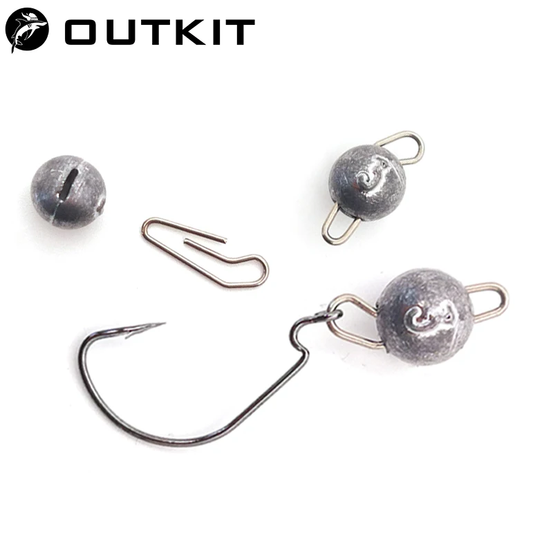 Свинцовое грузило OUTKIT, 10 шт./лот, мягкий крючок для приманки, 3g5g7g10g, Чебурашка, Техасская рыболовная снасть, аксессуары