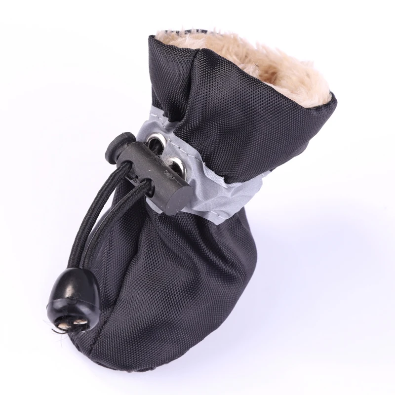 4 шт./лот водонепроницаемые туфли для собак с кашемировой теплой внутренней
