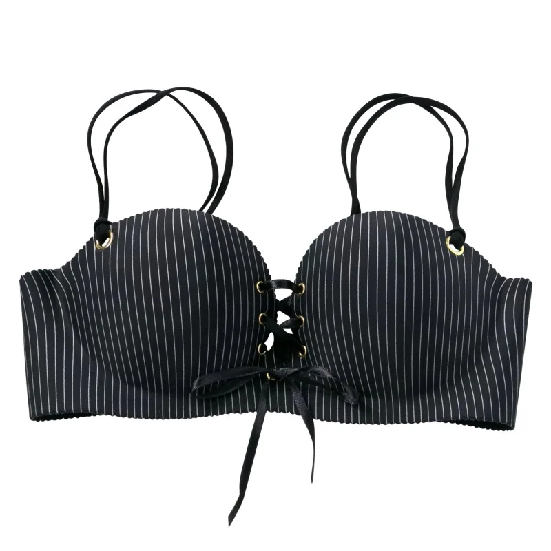 Женский элегантный полосатый бесшовный бюстгальтер пуш-ап пикантное нижнее