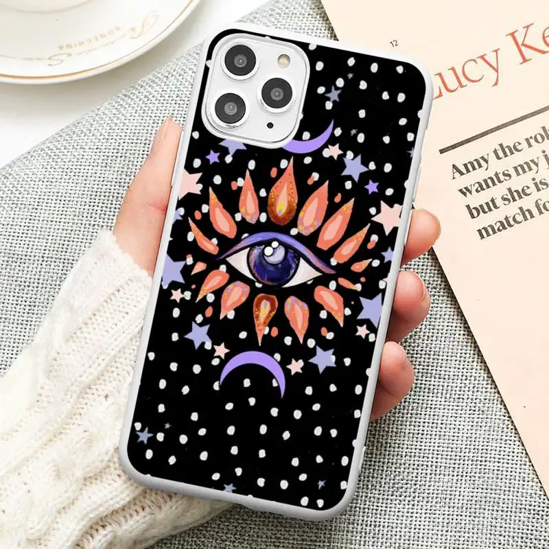 

evil Eye fashion design Phone Case Candy Color for iPhone 6 6S 7 8 11 12 XS X SE 2020 XR cover funda mini pro Plus MAX funda