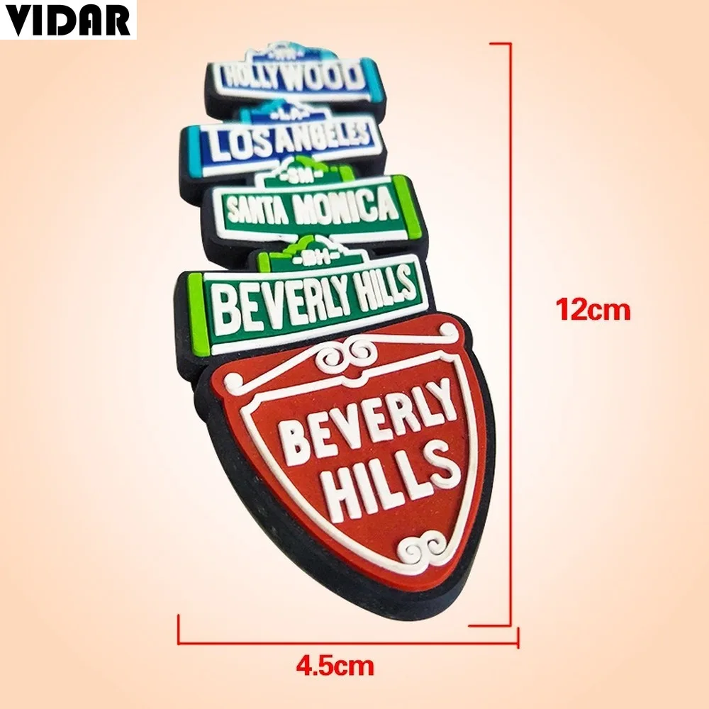

VIDAR San Francisco, USA New York Tourist Souvenirs Los Angeles PVC Fridge Magnet Soft Glue Epoxy San Francisco