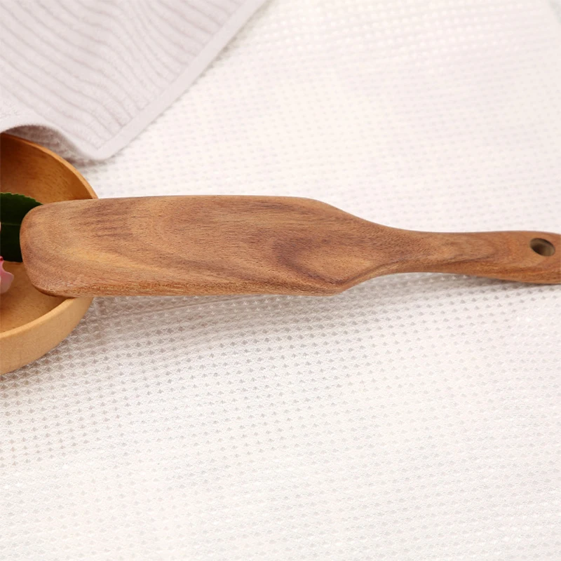 

Wooden Spurtles Set 5 Piece Spurtle Kitchen Utensils for Non-Stick Cooking Wood Spatula with Hanging Hole FBS889