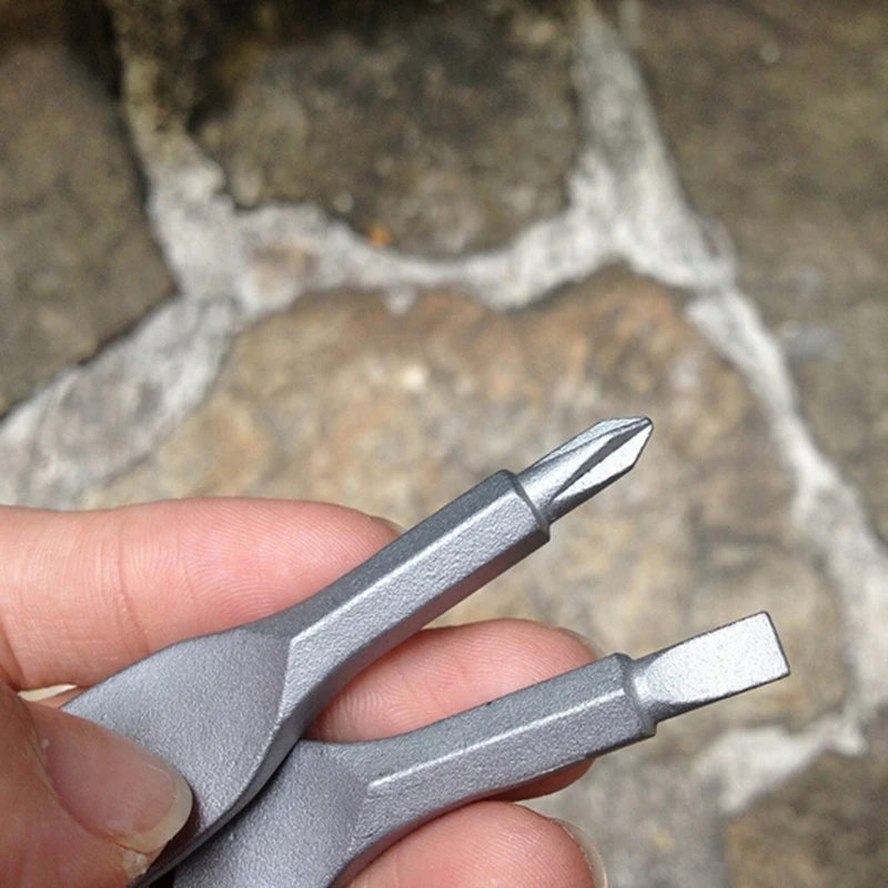 Stainless Steel Mini EDC Multifunction Screwdriver Key Shape Slotted Screwdrivers Keychain Pocket Repair Tool | Спорт и развлечения