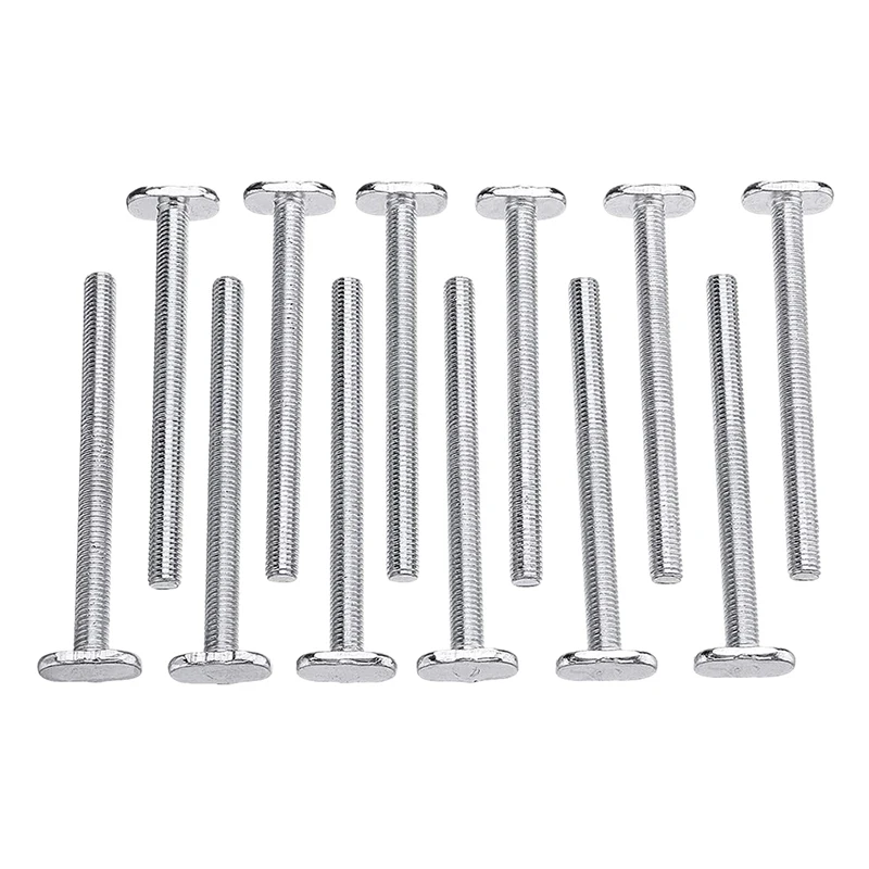 

GTBL 12Pcs Screw Bolt Fastener Tool M8X100mm Drop-in Stud T-Nut Sliding Bolt for 30 Series Miter Track Woodworking Tool