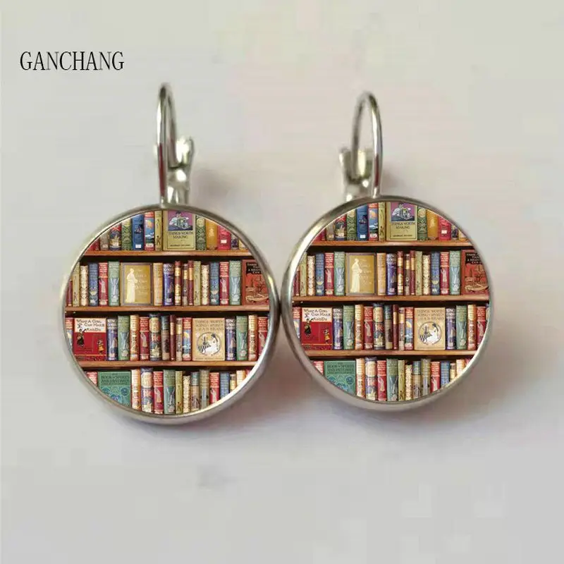 Silver-1 Новые ретро книги серьги с фотографией книги влюбленные серьги ювелирные изделия Библиотекари подарки писатели ученики учители книги умники подарки - Окраска металла: Silver-1