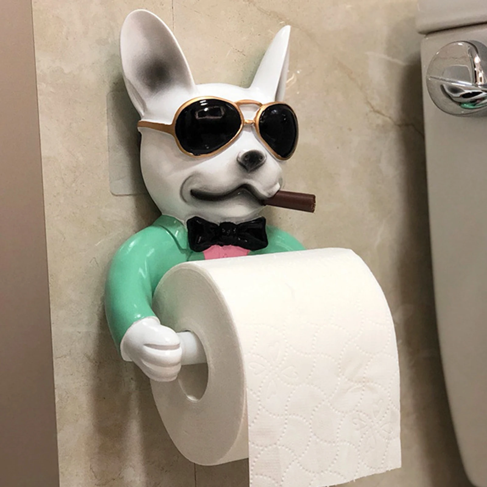 Поднос для держателя туалетной бумаги статуэтка собаки подставка рулона из