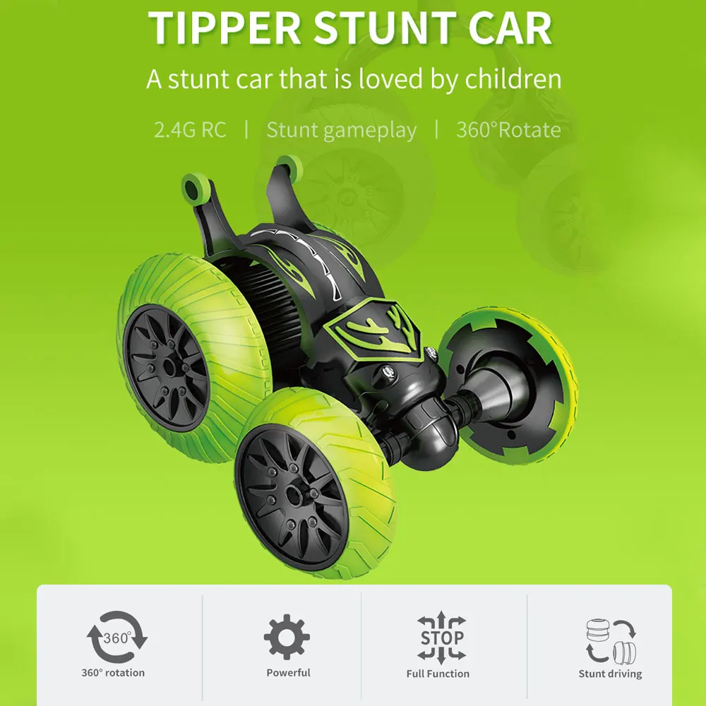 2.4Ghz 3D Rotating Drift Tripper Stunt Car Climbing Deformation Flip Kids Robot Electric RC for | Игрушки и хобби