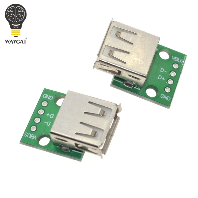10 шт. USB2.0 переходник с женского на 4P DIP Switch плата адаптера модуль USB адаптер