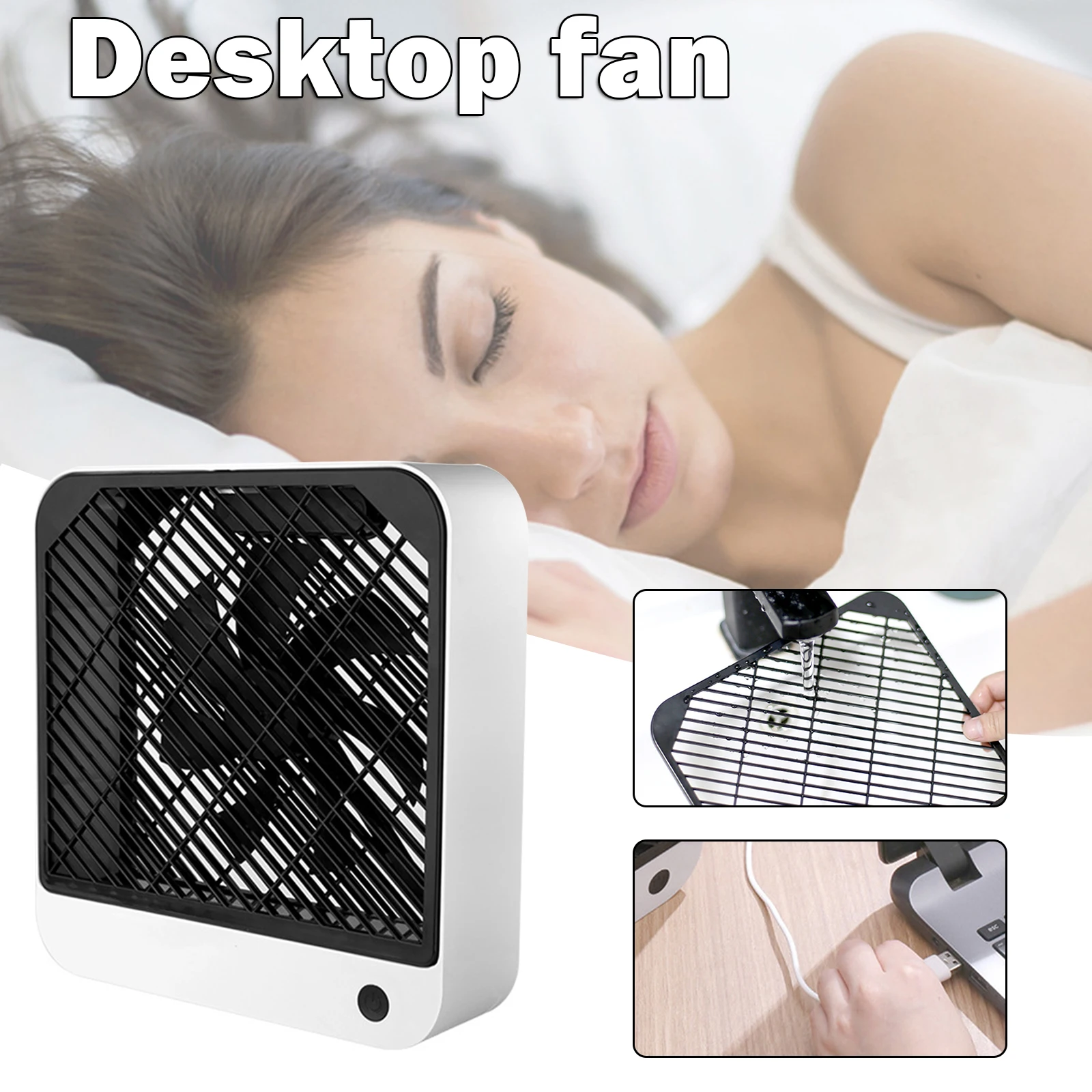 

Home USB Fan Portable USB Powered Desk Fan Handheld 2 Speed Desktop Fan for Home Office Outdoor DRSA889