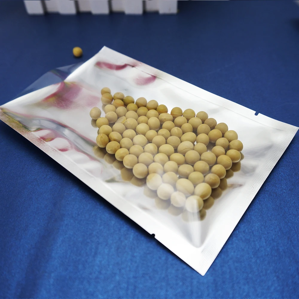 7x10 см простой карман 200 шт полупрозрачные мешки из алюминиевой фольги Передние