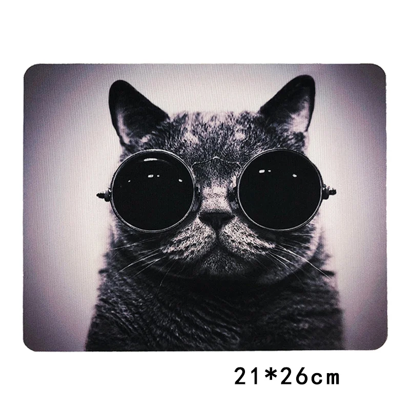 CAT-1 HECULAS 3 шт. коврик для мыши Нескользящая Милая картинка с кошкой резиновый коврик для мыши 21x26 см для оптическая лазерная мышка геймер Коврик для мыши - Цвет: CAT-1