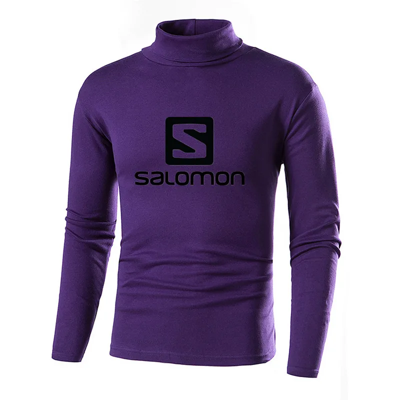 Новинка 2019 мужской осенний и зимний свитер с воротником под горло Одноцветный