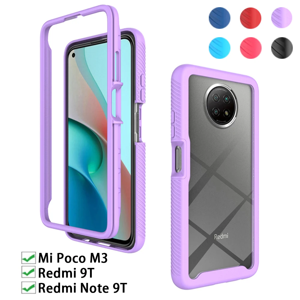 

XiaoMi RedMi Note 9T Case,Heavy Duty Protective Shockproof Bumper Hybrid Back Clear TPU Cover Phone Case for Mi Poco M3,Redmi 9T