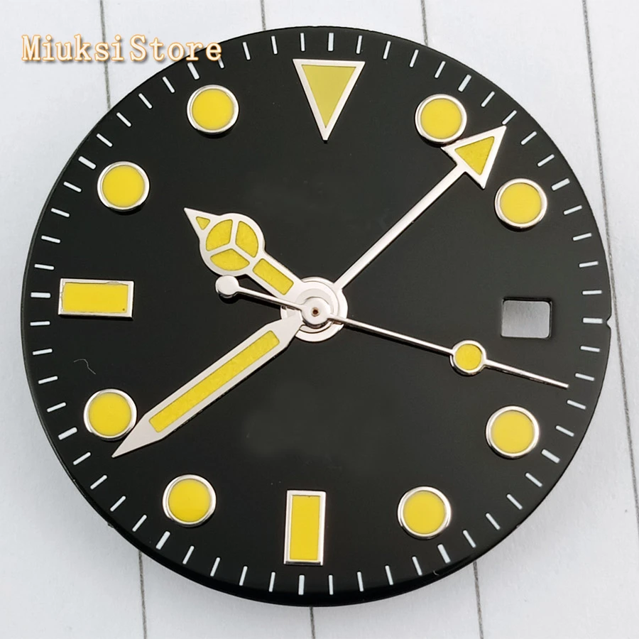 

Bliger 28.5mm sterile watch dial+luminous watch hands fit Miyota 8205 8215 821A Mingzhu 2813/3804 Movement