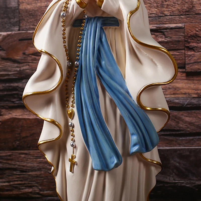 

12 Inch Tall Our Lady of Lourdes Statue Blessed Virgin Mother Mary Figurine Catholic Religious Gift Home Room Decor