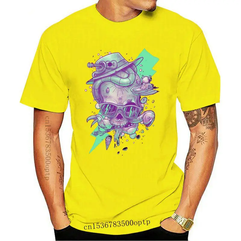

Design Bleak Summer Skullin T-shirt Hipster Skull Clothes Steampunk T Shirt Men Black Tshirt Punk Tops Cartoon Tees Hip Hop Stre