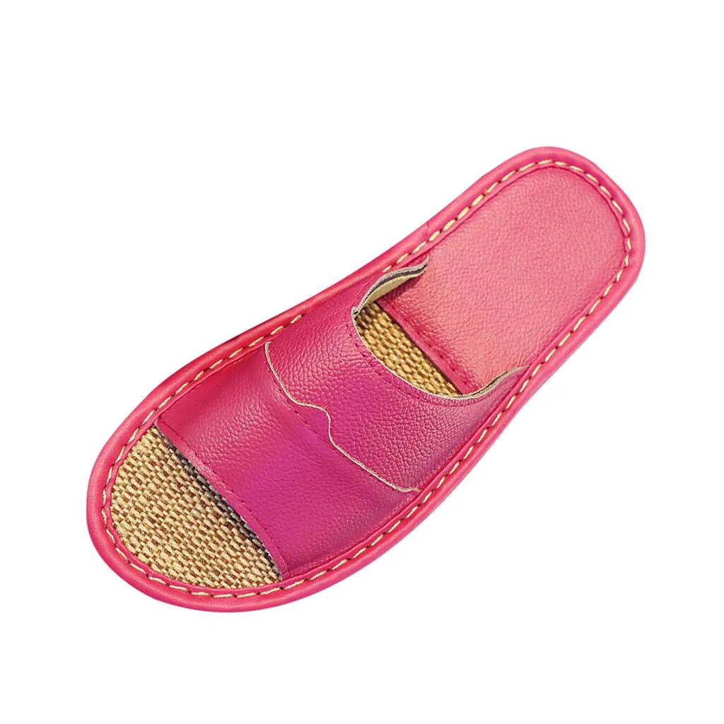 Тапочки женские домашние с открытым носком летние сандалии в ретро стиле Дамская