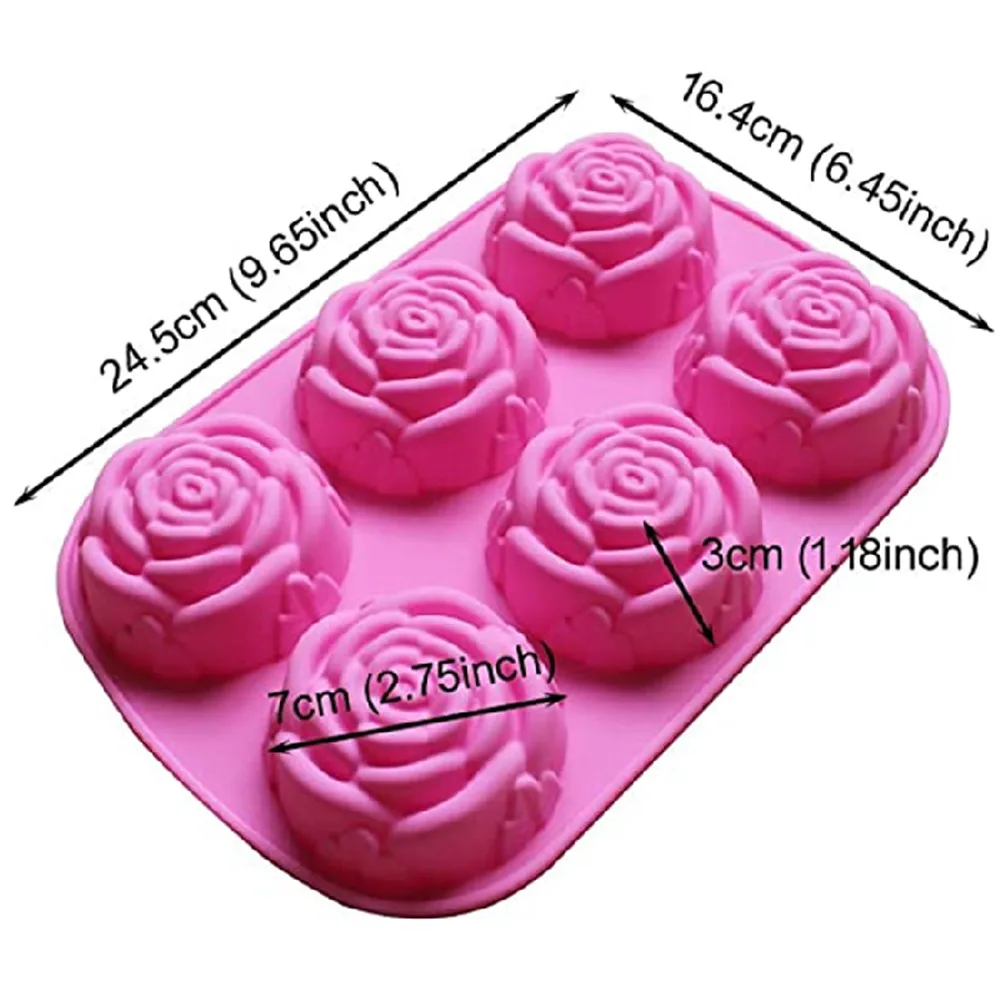 FDA Grade Цветочная розовая силиконовая форма для помадки формы выпечки тортов