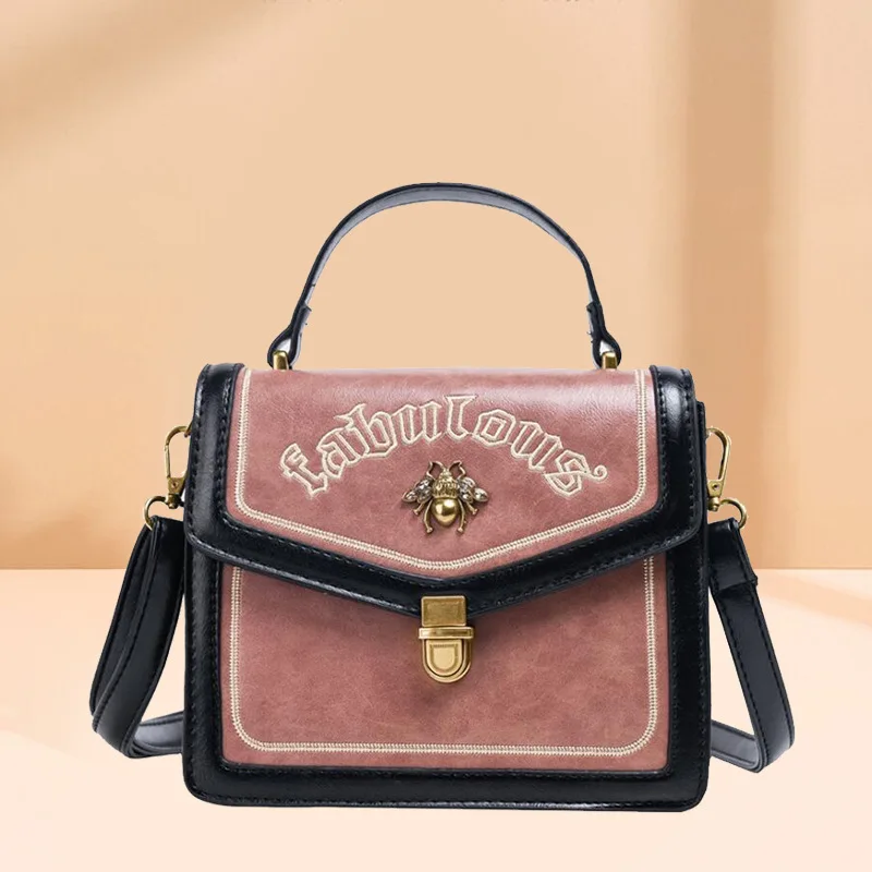 Новинка 2020 женская сумка мессенджер черная маленькая квадратная модная Ретро на