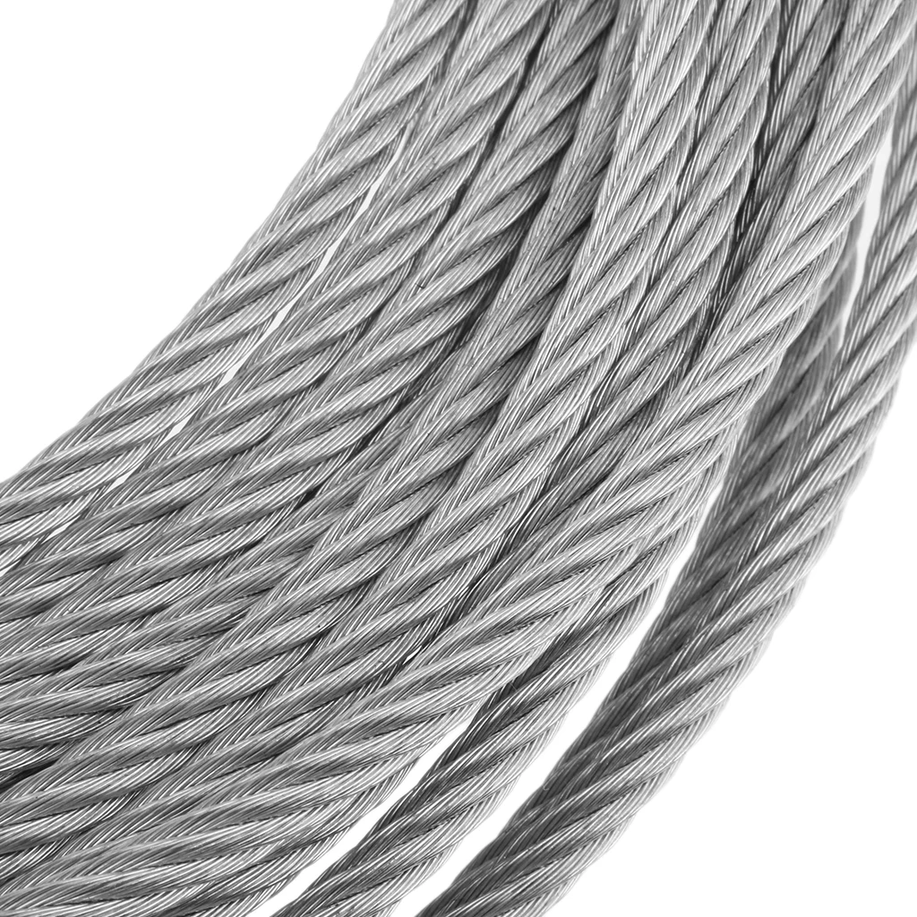 

Steel Wire Winch Cable Rope Replacement Wire Winch Rope Metal Wire Rope for ATV UTV 12.2m x 5.5 mm Silver
