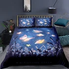 Роскошный комплект постельного белья с 3D изображением бабочки, пододеяльник, пододеяльник, покрывало для спальни, для взрослых и детей, двойное одеяло