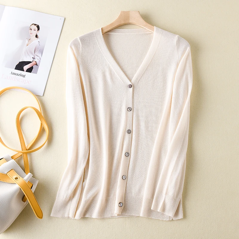 Осенний вязаный кардиган для женщин из овечьей шерсти с 2019 новый свитер длинные