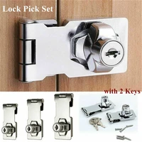 1pc heavy duty locking hasp with keys padlock cupboard wooden box lock door hardware accessories drawer lock home lock pick set