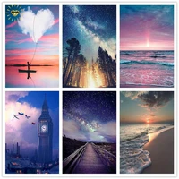 5d diy full squareround drill diamond painting embroidered cross stitch landscape picture decoration pictures for home decor
