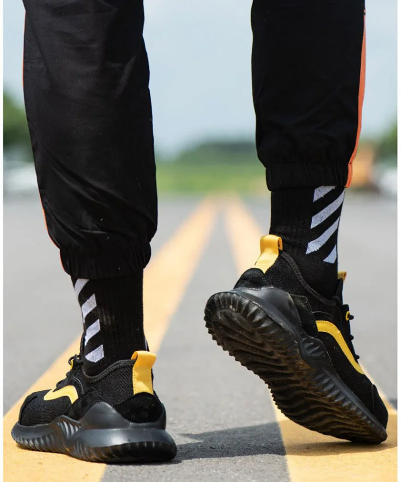 New Indestructible Men's Steel Toe Safety Boots Breathable Anti-smashing Puncture-Proof Work Shoes Welder Safety Boot Sneakers