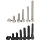 _ M2 M2.5 M3 M4 M5 M6 M8 M10xL DIN912 винты с шестигранной головкой из нержавеющей стали или черные метрические винты класса 12,9