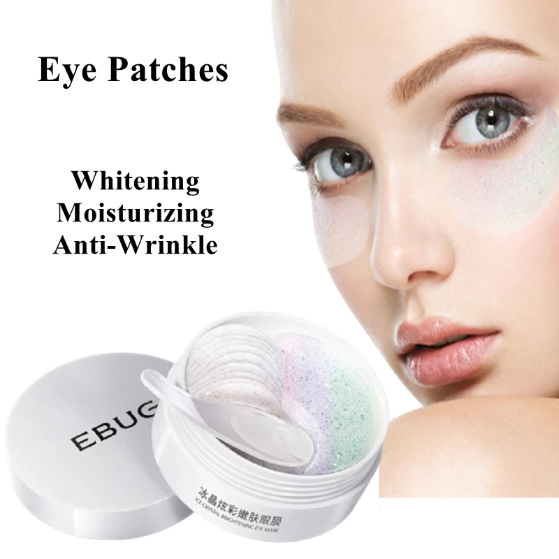 

60PCS Crystal Collagen Eye Patches Seaweed Essences Moisturizing Whitening Anti Age Firming Eyes Mask Skin Care Beauty Gel Patch