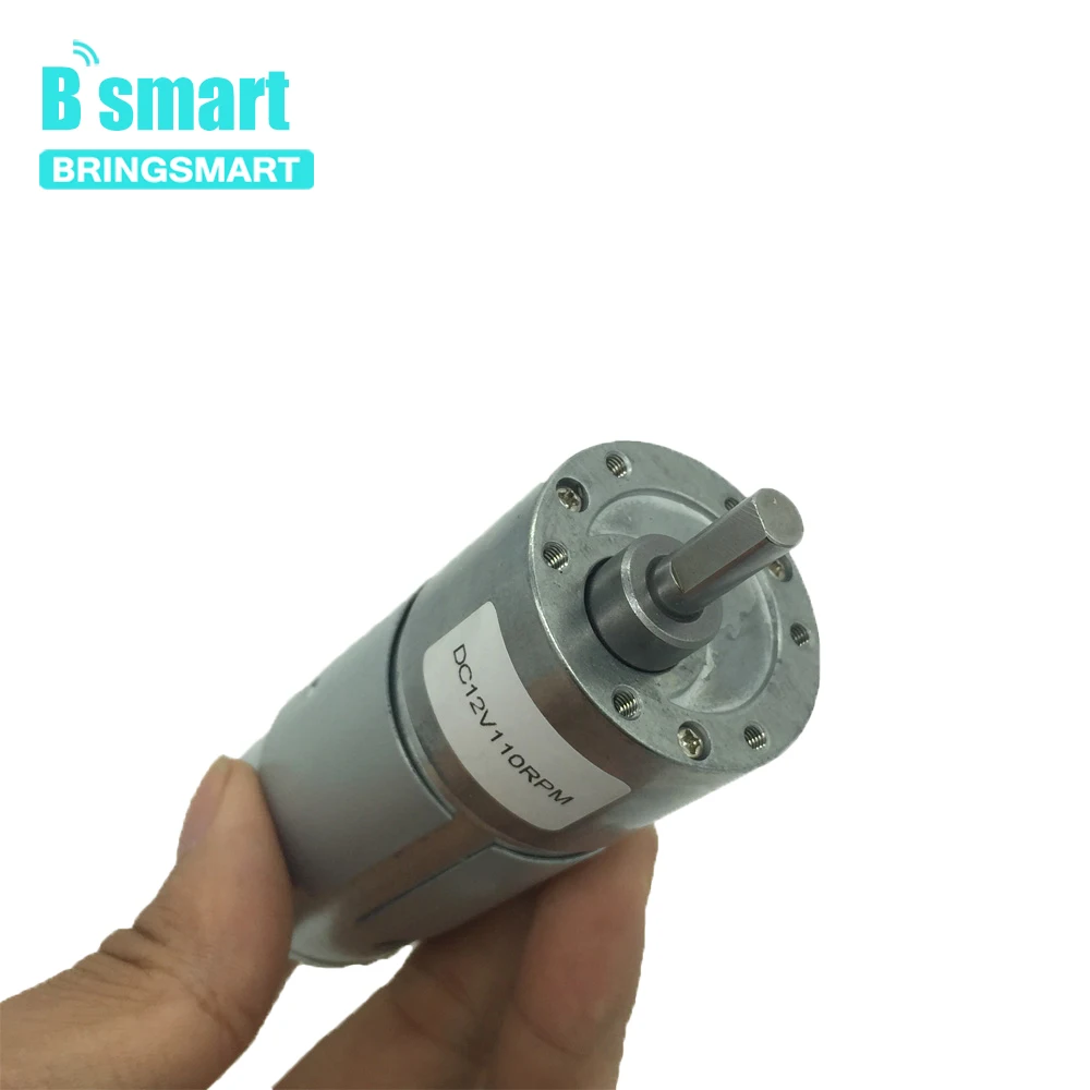 BringSmart JGB37-550 мини обратная мотор, работающего на постоянном токе 12 В в высокий крутящий момент электронный мотор-редуктор 12V Шестерни мотор
