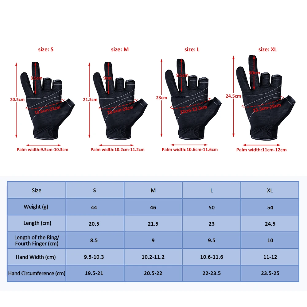 Уличные рыболовные перчатки Goture водонепроницаемые Нескользящие с тремя
