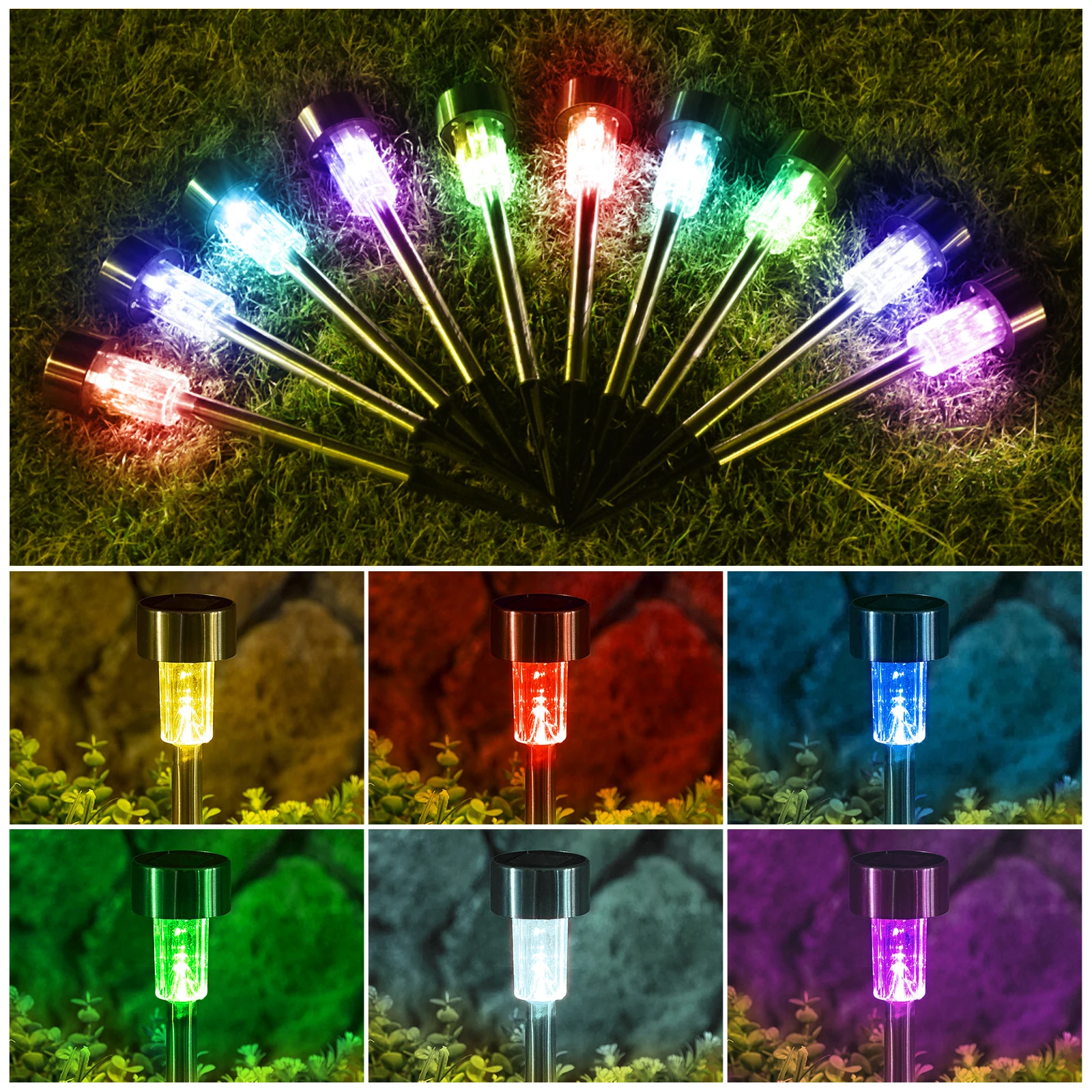 

1/5/10/16 Pcs Led Solar Light Outdoor Solar Lawn Lamps Street Lighting Luminaria For Garden Decoration Solar Powered Path Lights
