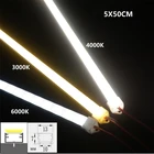 5 шт. 12 в пост. Тока 20 дюймов светодиодный под столесветильник, диодный Невидимый плоский профиль 2 Вт 6 Вт 9 Вт U рабочий стенд полка стойка жесткая линейная полоса