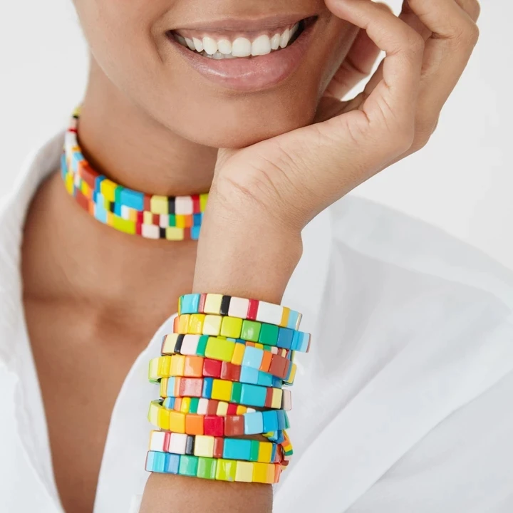 AliExpress женские роксанны Assoulin из бисера Эмаль стрейч браслет femme boho bileklik pulseira bransoletki damskie браслеты