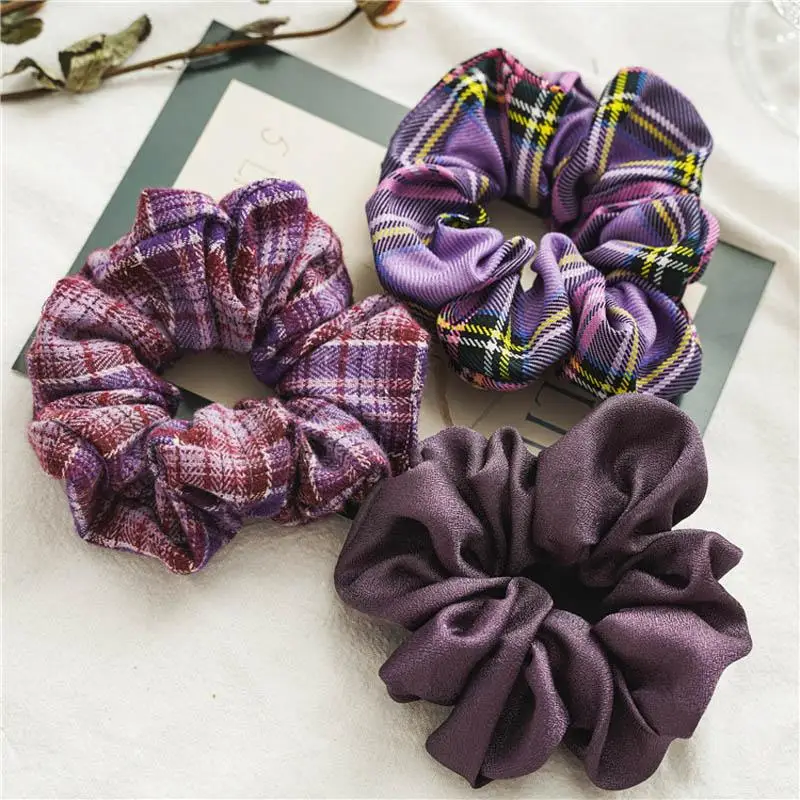 

INS Winter dots girls scrunchies fashion velvet kids hair scrunchies purple girls hairbands kids Hair tie designer hair accessor