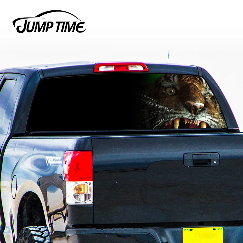 Прыгать время 130 см х 60 отличительные знаки животных Тигр заднее стекло Печатных
