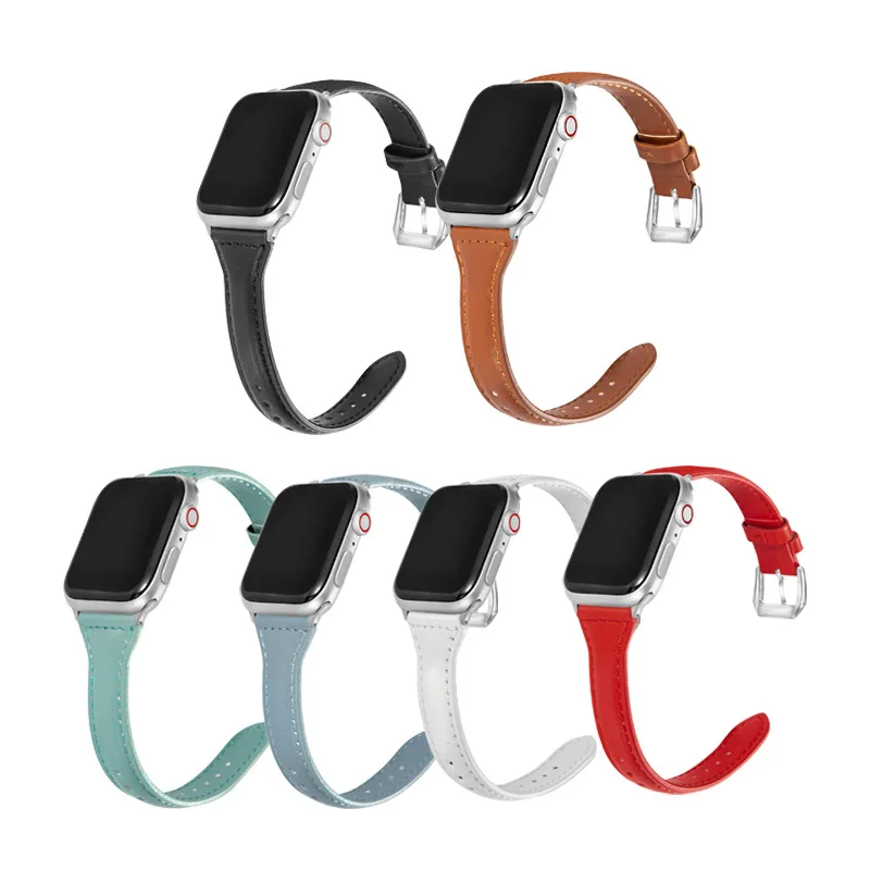 Ремешок кожаный маленький для Apple Watch Series 6 SE 5 4 44 мм 42 женский браслет iWatch 3 2 38 40 |