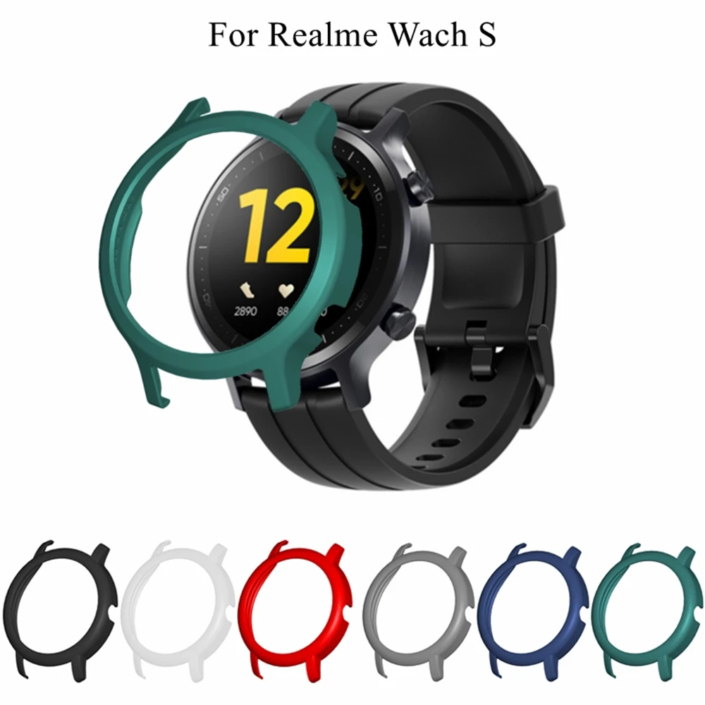 

Защитный чехол-рамка из поликарбоната для Realme Watch S, сменный бампер, цветной пластиковый защитный чехол для Realme S Watch