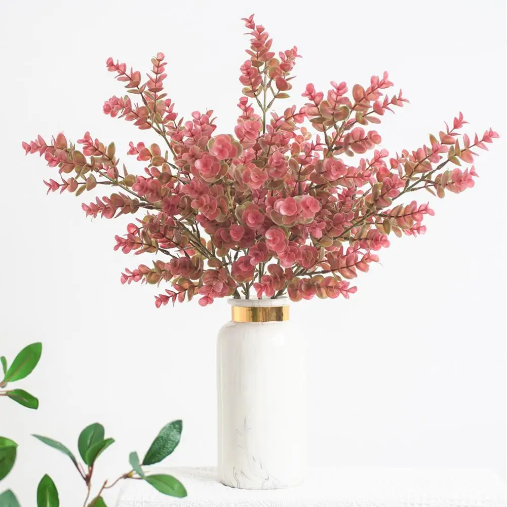 

1Pc 60cm Simulation Artificial Eucalyptus Leaves Branch Flower Arrangement Decor