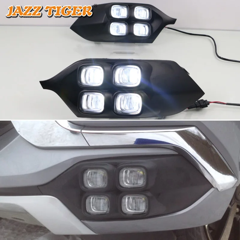 Джаз тигр 2 шт. дневные ходовые огни лампы авто Водонепроницаемый 12V светодиодные