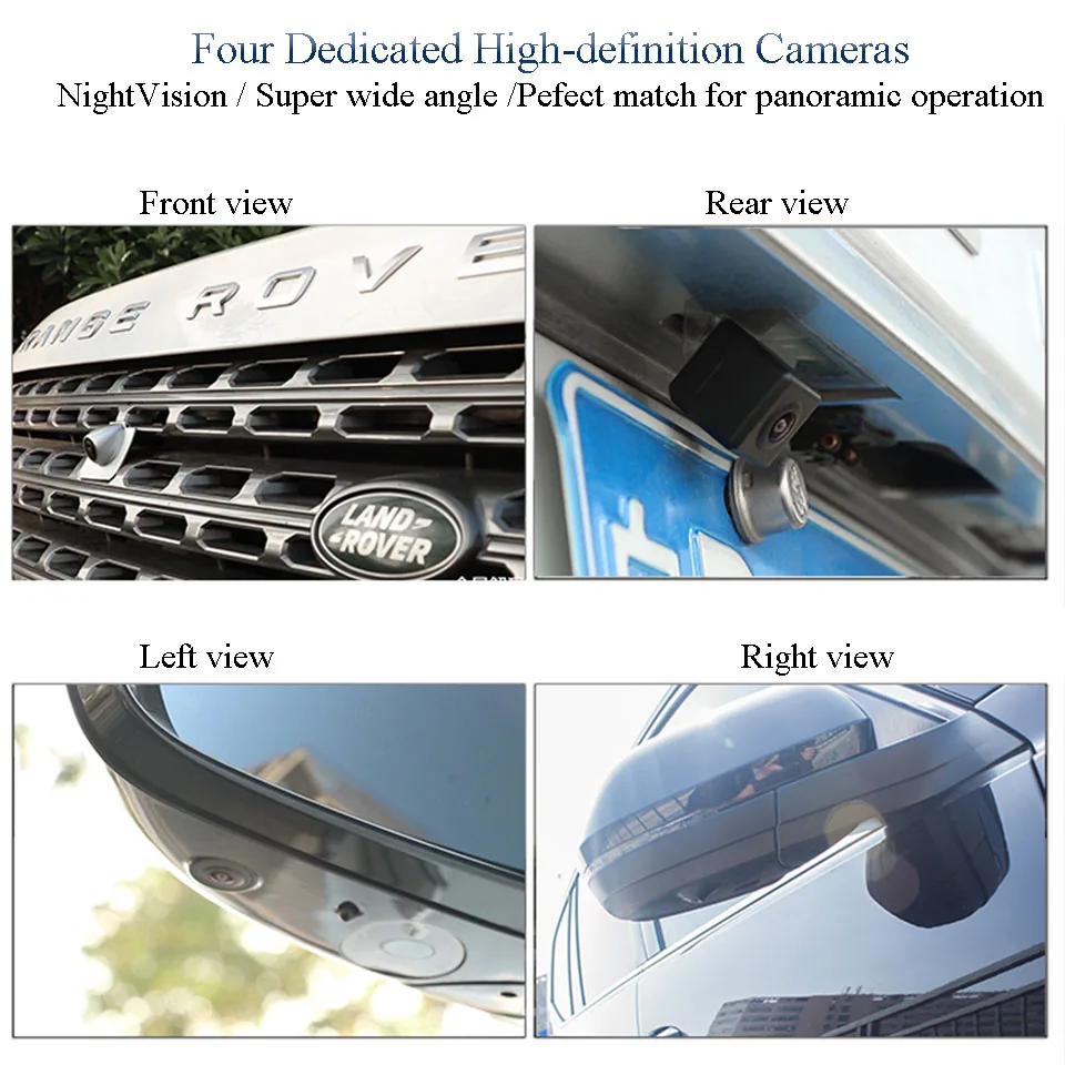 Dashboard несколько ультра широкий объектив 360 видео для Range Rover Evoque Откройте для себя 5 XFL XEL F-PACE E-PACE OEM 10," Мультимедиа gps