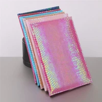 shiny pu leather passport cover for women travel card ticket passport holder case cute english word covers for passport