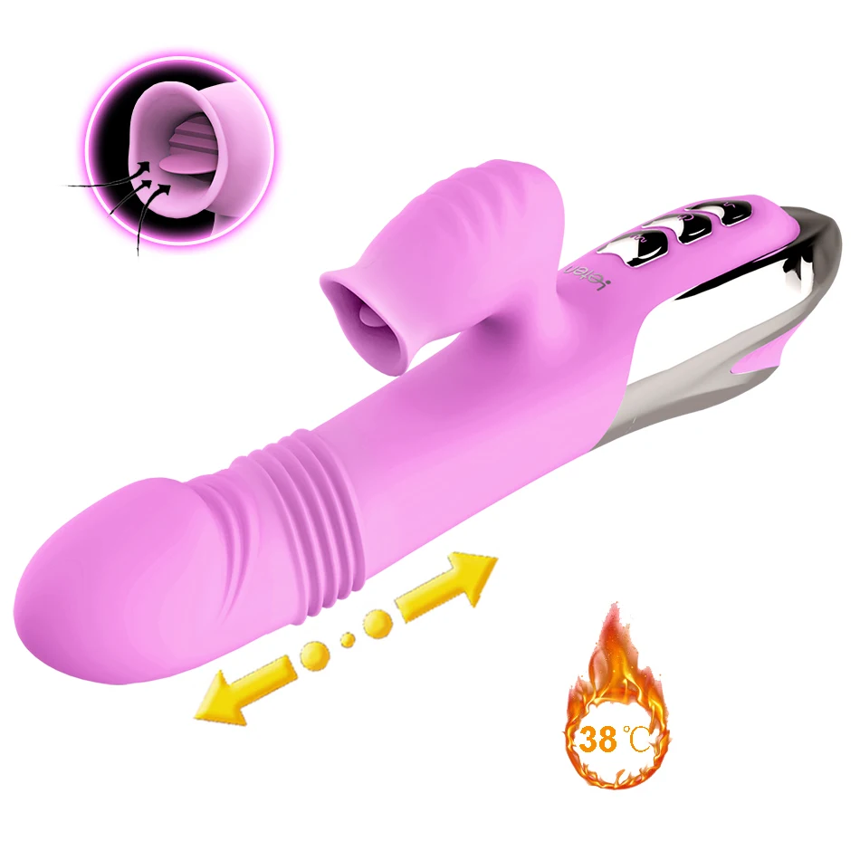 Leten Sex Toys for Woman Sucker Vibrator Heating Automatic Telescopic DildoTongue Licking Clit Orgasm Vaginal G Spot Massage | Красота и