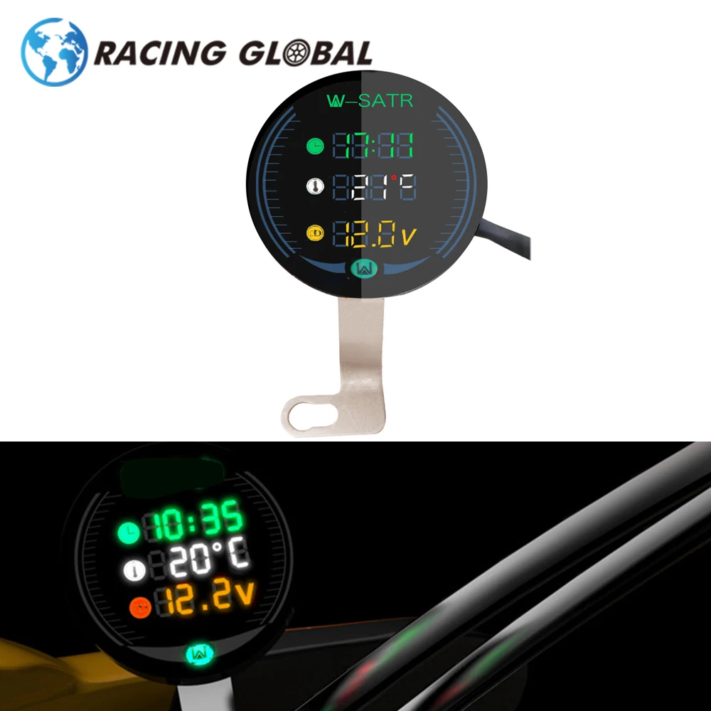 Вольтметр ALCON Racing для мотоциклов светодиодный измеритель напряжения