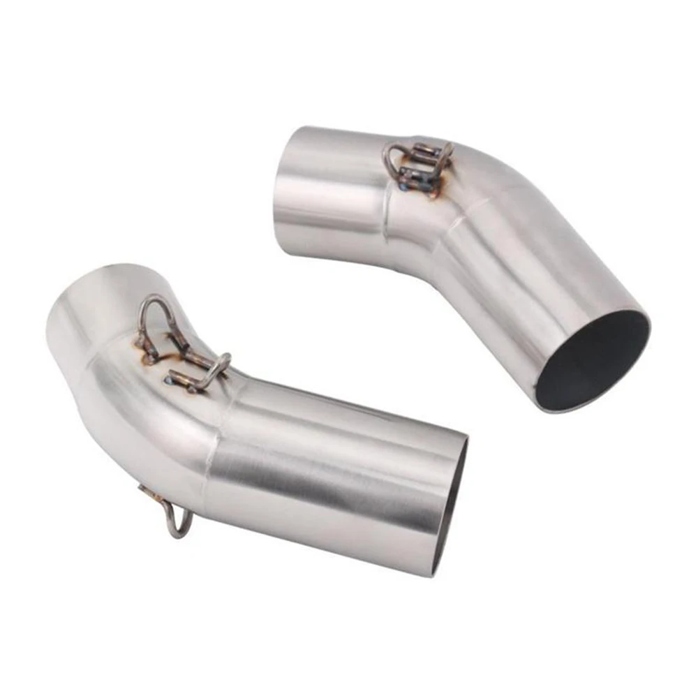 

2x Middle Pipe Stainless Steel Link 51mm Motorcycle Exhaust Muffler Pipe For Ducati monster 696 695 795 796 1100