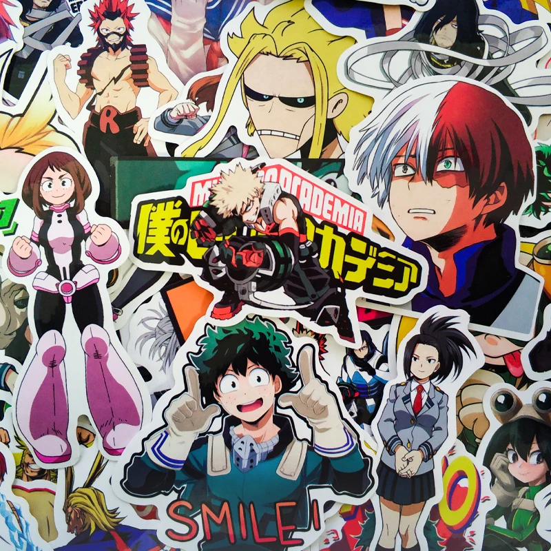 70 шт. наклейки на чемодан моя геройская академия ноутбук скейтборд Izuku Midoriya All Might